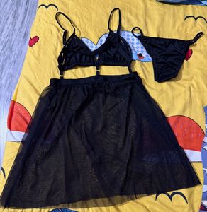 Black Sheer Lingerie Set