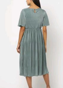 Pleated Midi Dress