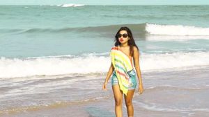 Colorful Striped Tunic Top