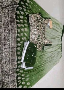 Embellished Green Ethnic Lehenga