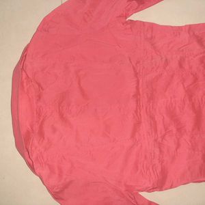 🤍 Chic Coral Embellished Button-Up Blouse