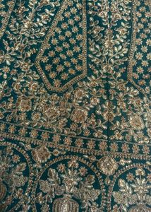 Emerald Green Velvet Lehenga Choli