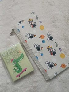 Cute Astronaut & Dinosaur Pencil Case