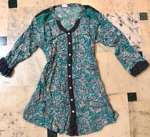 Boho Paisley Print Tunic Top