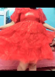 RED TUELLE FROCK💗