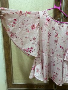 Floral Print Peplum Top