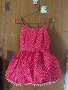 Bohemian Pink Bandhani Kurti
