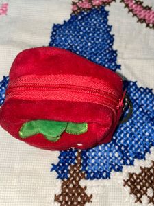 Strawberry Keychain Pouch