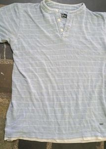 Men's Striped Henley T-Shirt