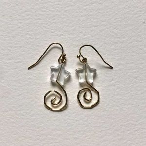 Elegant Pearl &amp; Swirl Drop Earrings