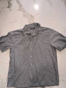 ZUDIO Men's Striped Short Sleeve Shirt