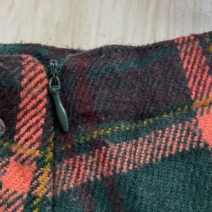 Plaid Ruffle Mini Skirt
