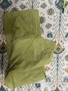 ZARA Lime Green Off-Shoulder Co-ord Set