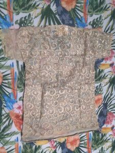Gold Embellished Kurti Top