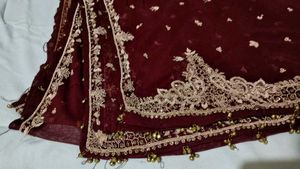 Maroon Silk Blend Blouse
