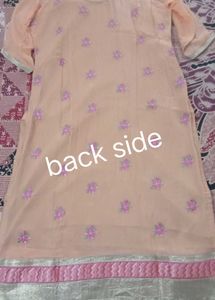 fully embroidered stiched kurti with lining