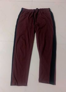 coffee & Black Striped Casual Pants