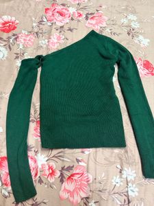 Women's One Shoulder Ribbed Top