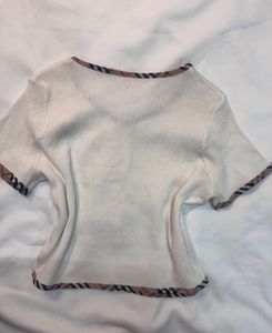 Cute Cream Ribbed Cardigan Top
