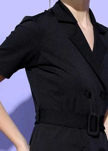 Chic Black Solid Dress
