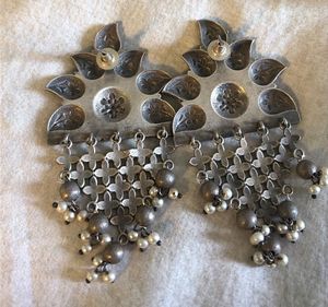 Exquisite Oxidized Silver Jhumkas
