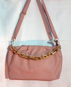 Dusty Rose Chain Shoulder Bag