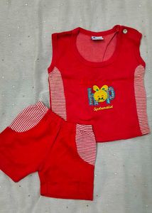Cute Red Bunny Baby Set