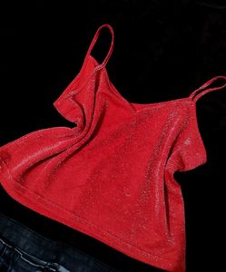 Sparkly Red Cami Top