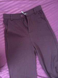 Wide Leg Pants - Burgundy
