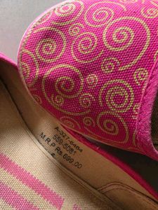 Pink Embroidered Ballet Flats
