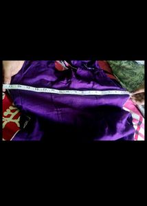 Beautiful Purple Kurta Set with Mirror Work
