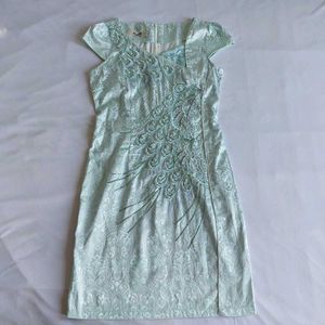 Vintage Elegant Light Blue Peacock Dress✨️🔮