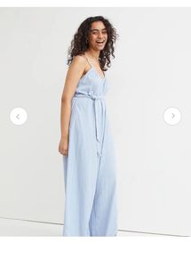 Light Blue Wide Leg Jumpsuit