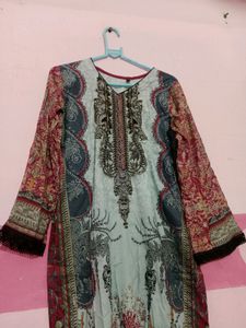 Pakistani Suit With Pant And Dupatta