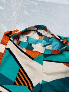 Vibrant Geometric Print Lounge Set