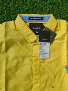 Branded Bossini Men's Yellow Casual Shirt