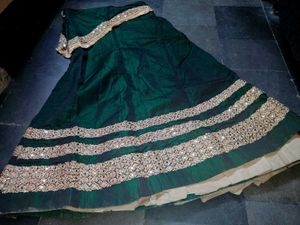 green lehanga choli