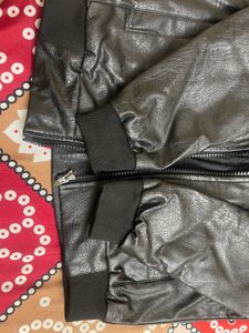unisex  Black Faux Leather Jacket