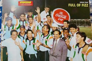 1998 Vintage Indian Cricket Team poster