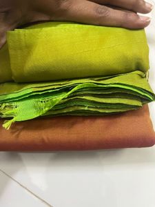 Elegant Ethnic Saree - Brown &amp; Green