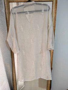 Designer White Chikankari Embroidered Kurta