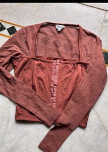 Vintage Rusty Brown Corset Top