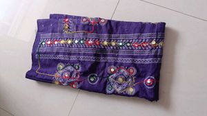 Embroidered Purple  dupatta