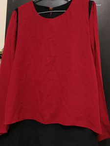 Chic Red &amp; Black Top