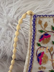 Embellished Peacock Clutch Bag