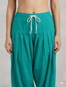 Teal Pleated Patala Pant