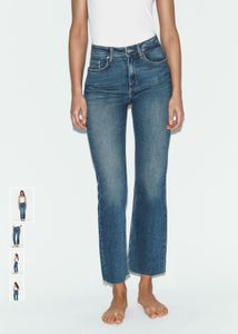 TRF HIGH-WAIST CROPPED FLARE JEANS