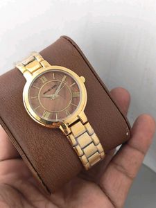 Elegant Gold Tone Ladies Watch