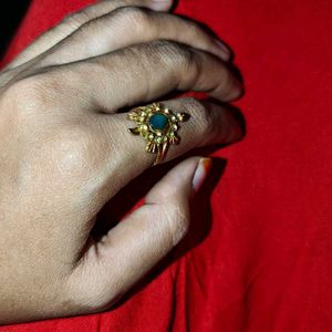 Unique Turtle Ring with Gems