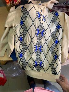 Men's Argyle Pattern Knit Sweater